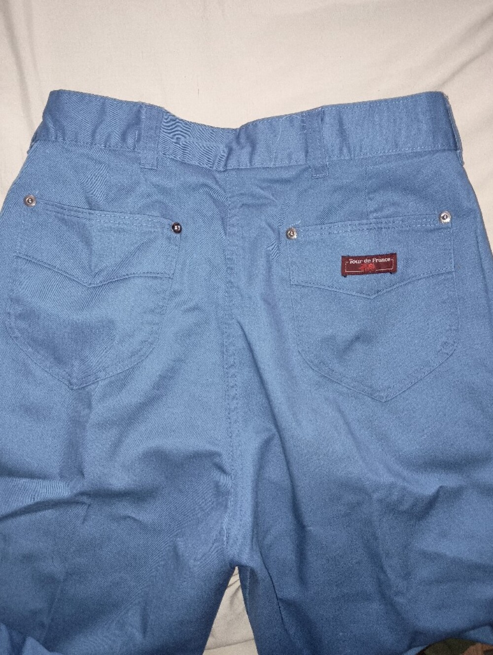 Vintage Tour De France Light Blue Casual Pants